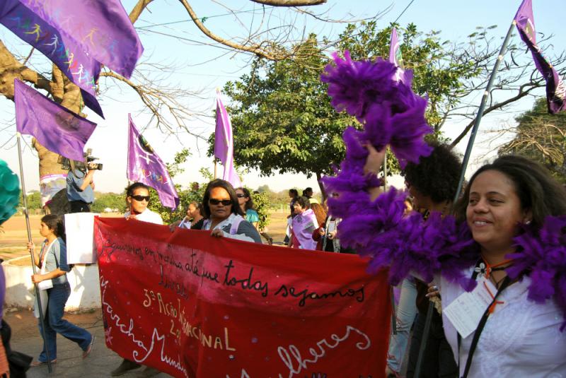 Aktivistinnen des Weltfrauenmarsches