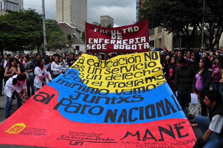 Bildungsproteste am Mittwoch in Bogotá