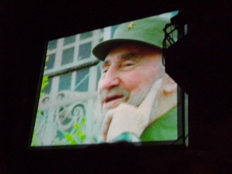 Fidel Castro war jedoch nur auf der Leinwand "anwesend".
