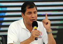 Im Konflikt mit Medienkonzernen: Rafael Correa