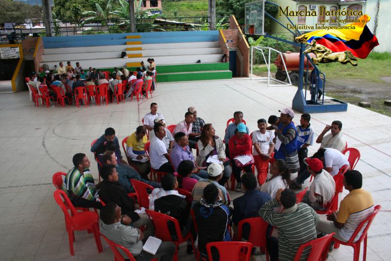 Arbeitsgruppen der "Marcha Patriótica" im  Bundesstaat Putumayo