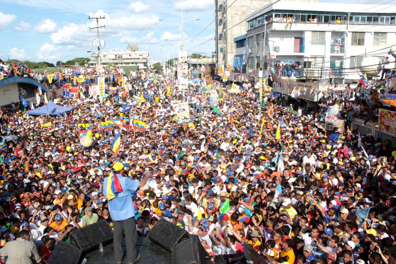 Henrique Capriles bei einer Kundgebung im Bundesstaat Apure