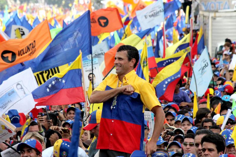 Henrique Capriles in der Hauptstadt Caracas