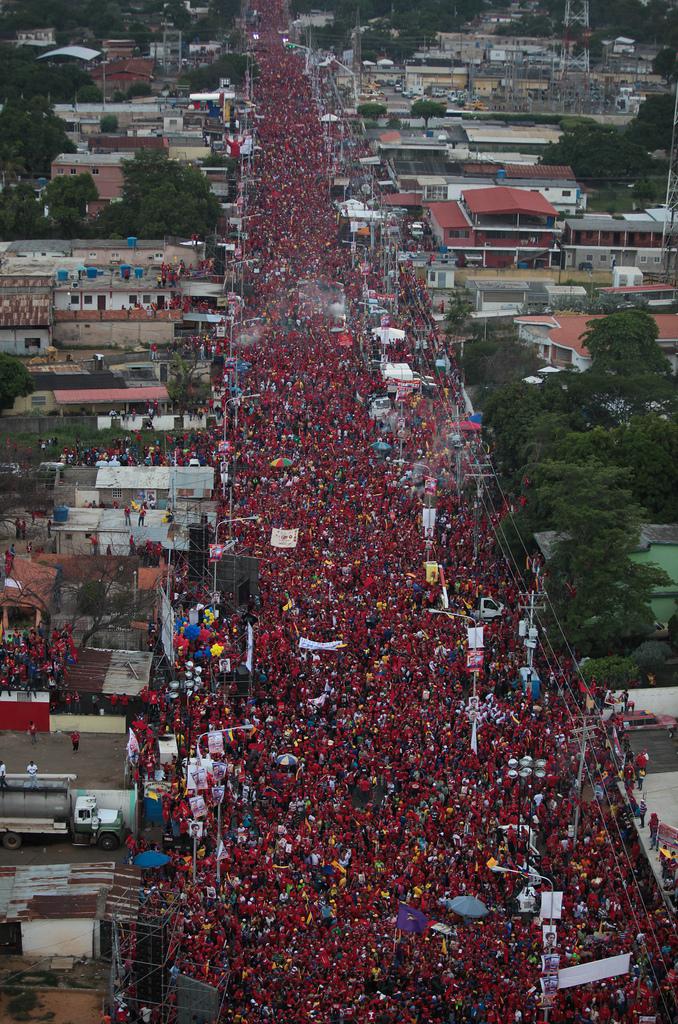 Die "Chavistas" füllen die Straßen in Zulia