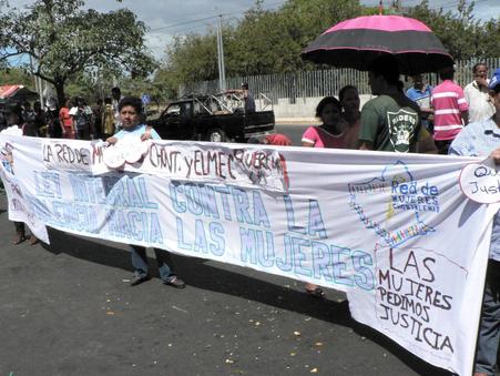 Kundgebung für die Rechte von Frauen in Nicaragua