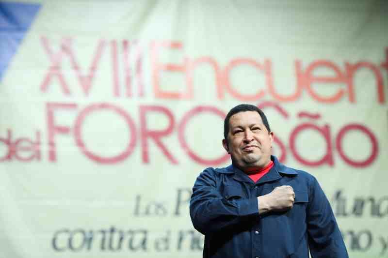 Hugo Chávez nach seiner Ansprache