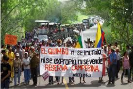 Demonstration gegen das Megaprojekt El Quimbo