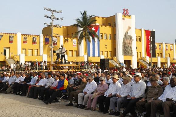 Staatsgäste bei den Feierlichkeiten am Freitag in Santiago de Cuba