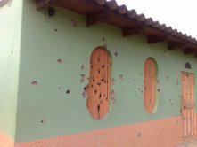 Spren eine Anschlags gegen Sympathisanten der Partei LIBRE in Olancho, Honduras