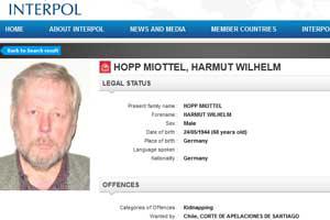 Fahndungsblatt von Hartmut Hopp bei Interpol