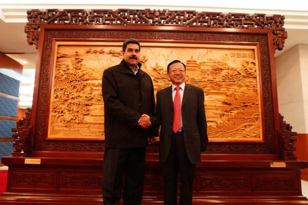 Venezuelas Präsident Nicolás Maduro und Chinas Staatschef Xi Jinping während des Treffens in Peking