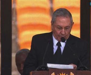 Raúl Castro bei der Trauerfeier für Nelson Mandela in Pretoria