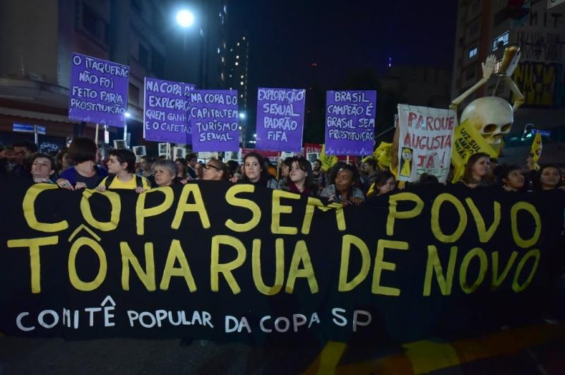 Proteste gegen die Fußball-Weltmeisterschaft in Sao Paulo