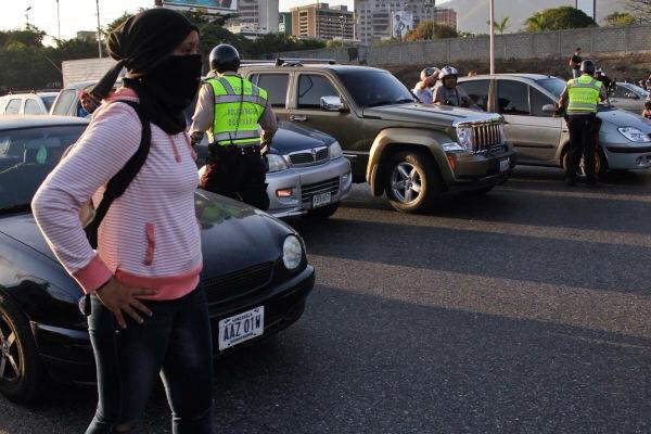 Demonstrantin in Caracas