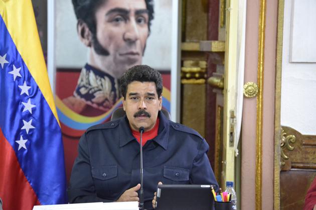 Präsident Nicolás Maduro bei seiner Fernsehansprache
