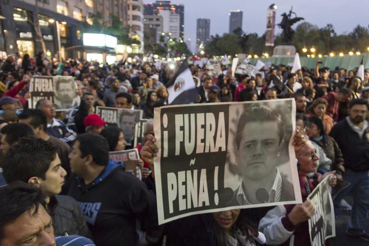 Die Forderungen nach einem Rücktritt des Präsidenten werden immer lauter, hier bei einer Demonstration in Mexiko-Stadt