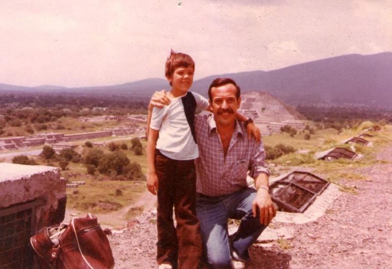 Das letzte Foto von Norberto Habegger, hier mit seinem Sohn Andrés in Mexiko 1977