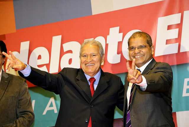Der neue Präsident von El Salvador, Salvador Sánchez Cerén, und sein Vize Oscar Ortiz