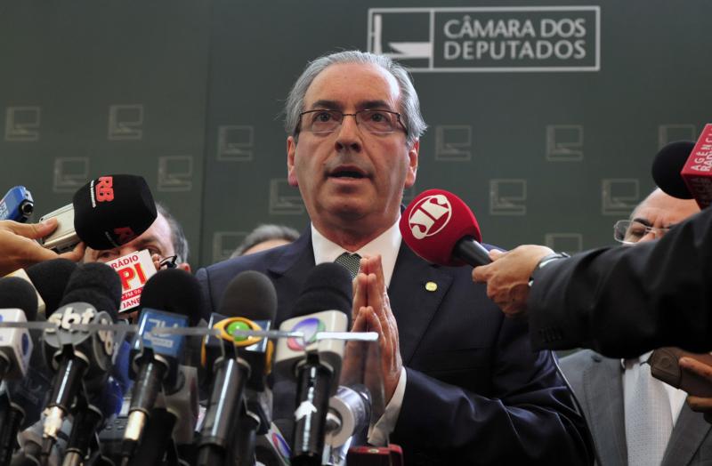 Der Präsident der Abgeordnetenkammer, Eduardo Cunha, soll fünf Millionen US-Dollar Schmiergeld kassiert haben