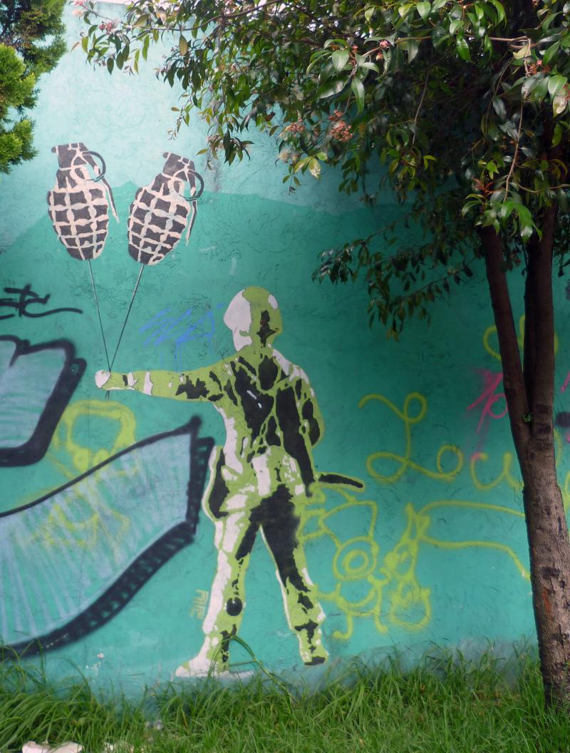Auseinandersetzung mit der Armee – Banksy-Style