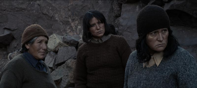 Digna Quispe, Francisca Gavilán, Catalina Saavedra im Film Las Niñas Quispe