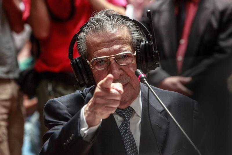 Ríos Montt während des Prozesses im Jahr 2013
