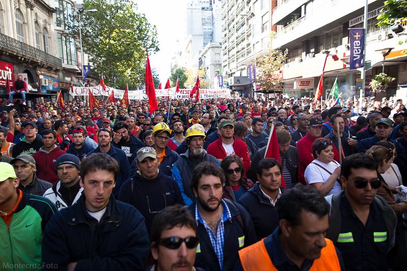 Gewerkschaftsdemonstration gegen Tisa am 23. April in Montevideo