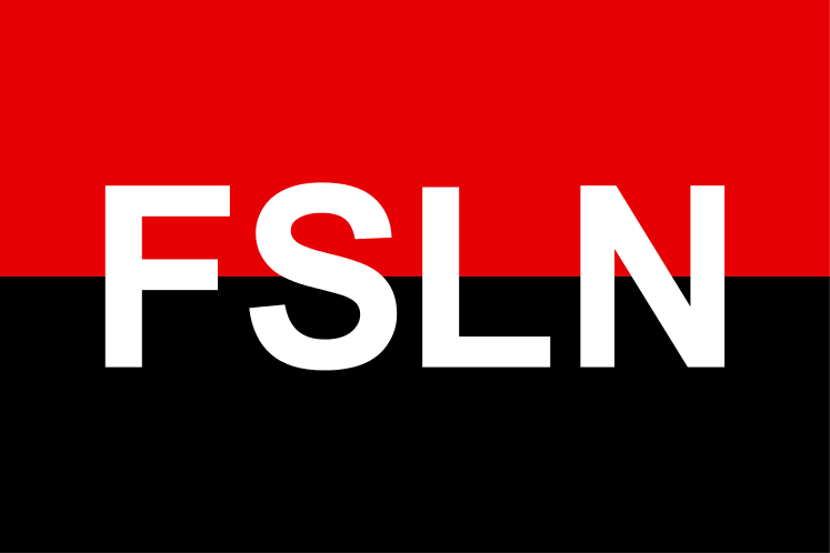 Flagge der Regierungspartei FSLN