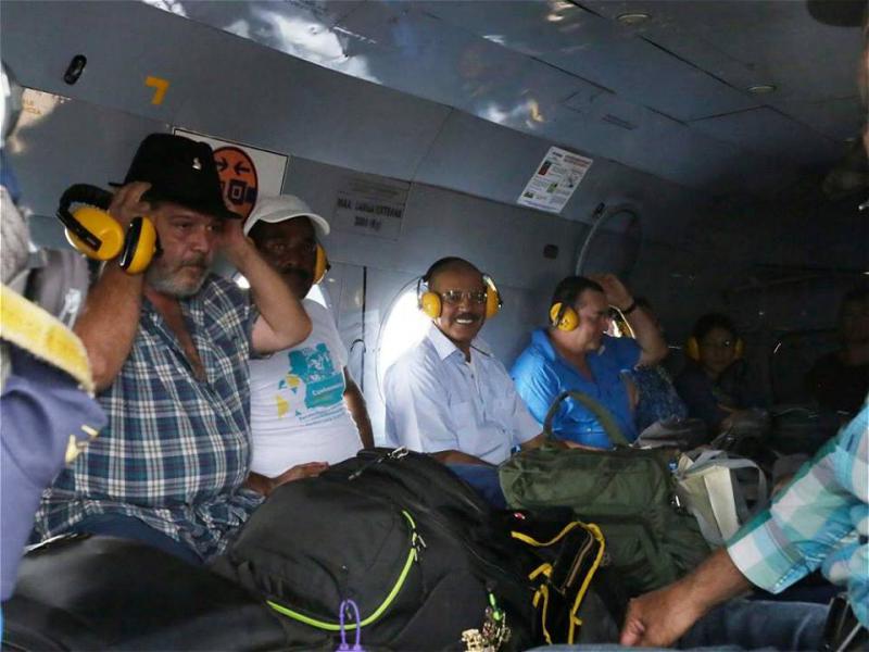 Farc-Kommandanten im Hubschrauber unterwegs nach Cartagena