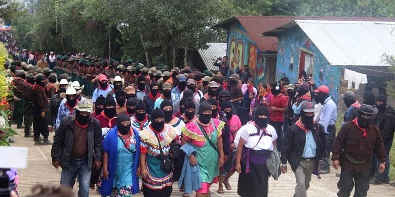 EZLN-Mitglieder beim Nationalen Indigenen Kongress in San Cristóbal de Las Casas, Chiapas