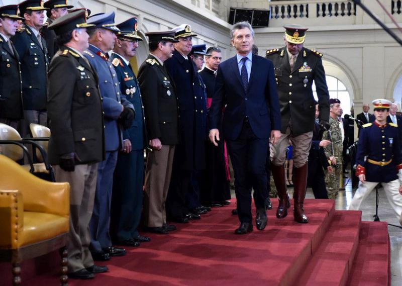Macri bei der Zeremonie zum Jahrestag der argentinischen Streitkräfte am 30. Mai