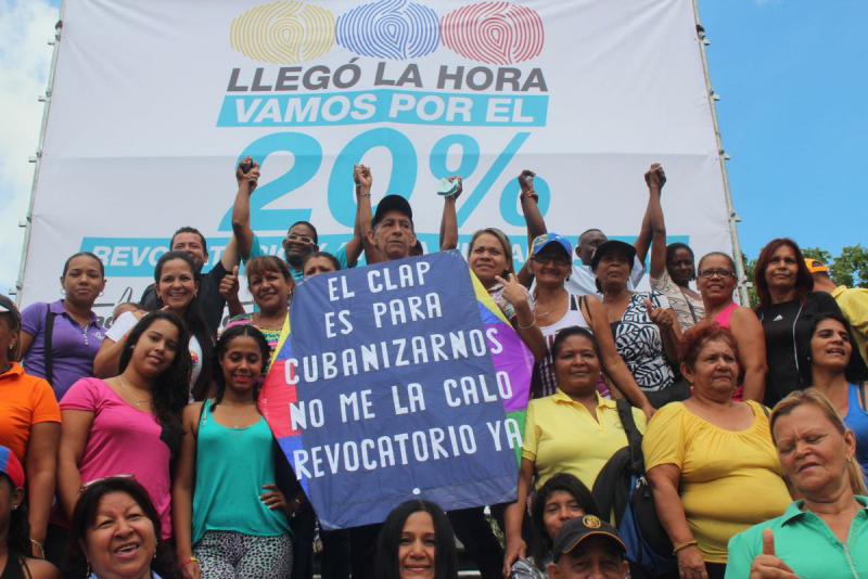 MUD-Protest gegen die Bürgerkomitees: "Die CLAP sollen uns kubanisieren - Referendum jetzt"