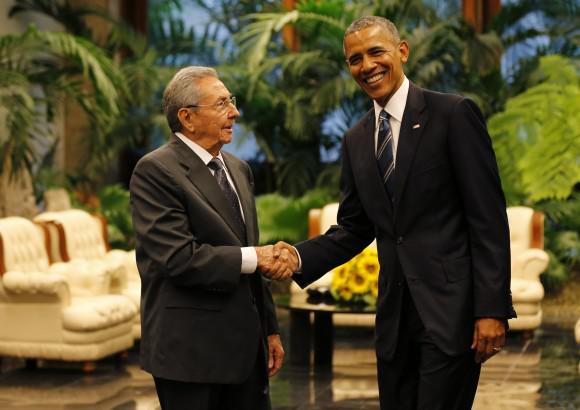Auf Freundlichkeit bedacht: Raúl Castro und Barack Obama in Havanna