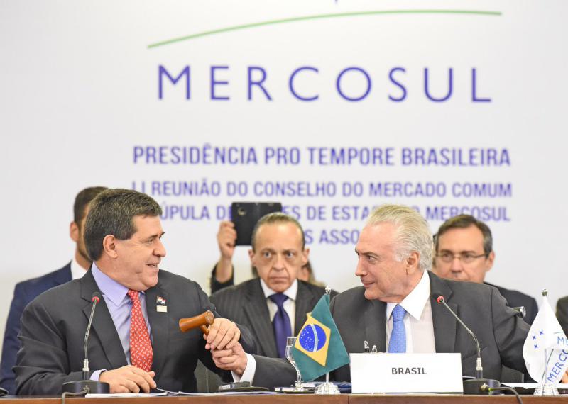 Brasiliens Präsident Michel Temer und Paraguays Präsident Horacio Cartes