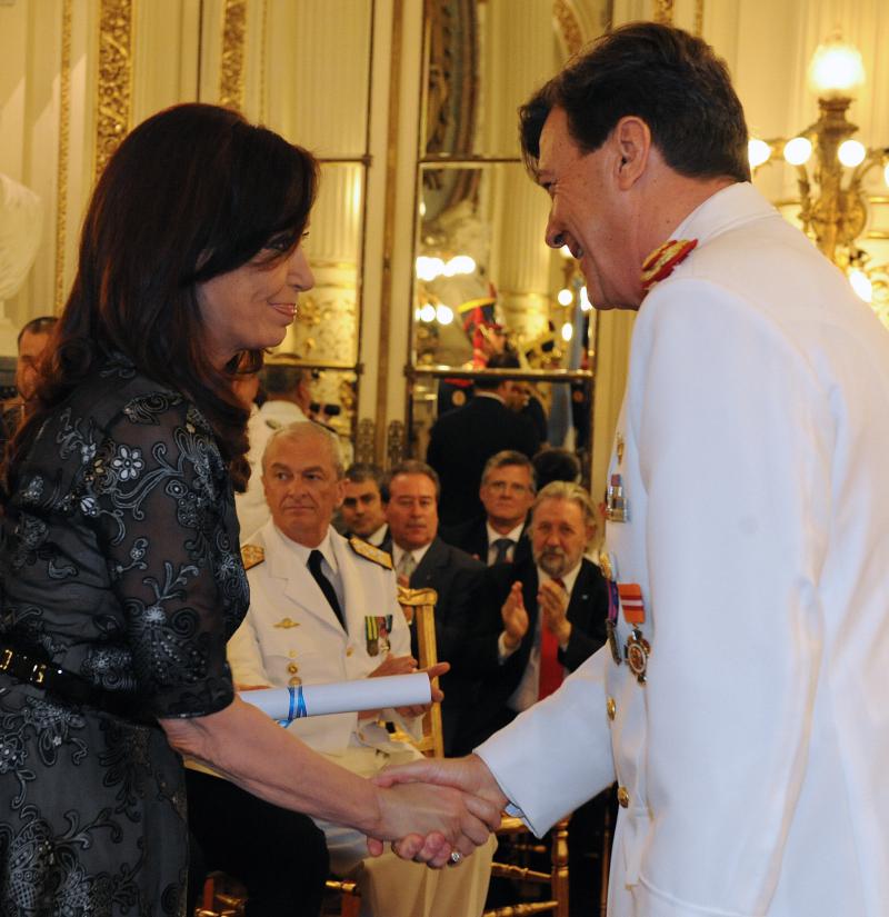 Präsidentin Kirchner ernannte Milani 2013 zum "Jefe del Estado Mayor General del Ejército"