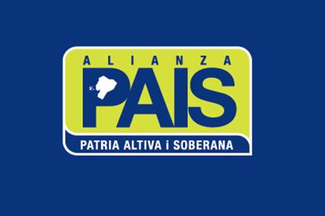 Logo der Alianza País. Die Regierungspartei von Ecuador steht vor der Spaltung