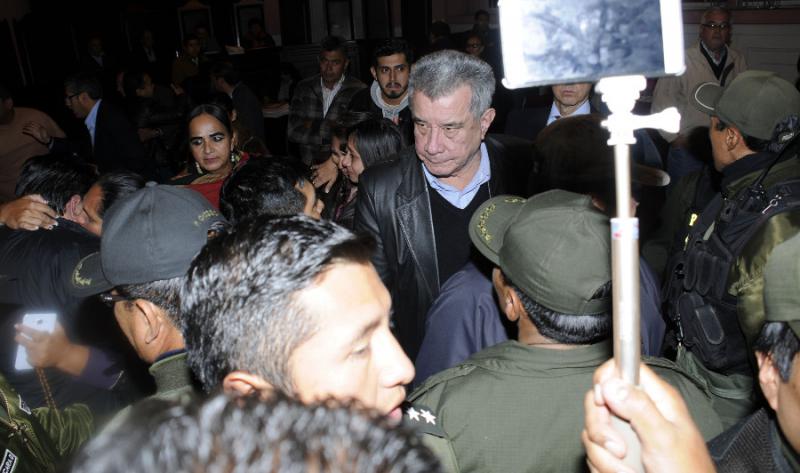 Der ehemalige Gouverneur des Bundeslandes Pando, Leopoldo Fernández, vor der Urteilsverkündung