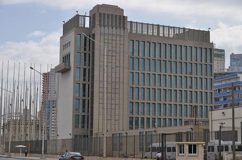Das Gebäude der US-Botschaft in Havanna