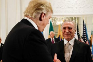US-Präsident Trump und Brasiliens De-facto-Präsidenten Temer