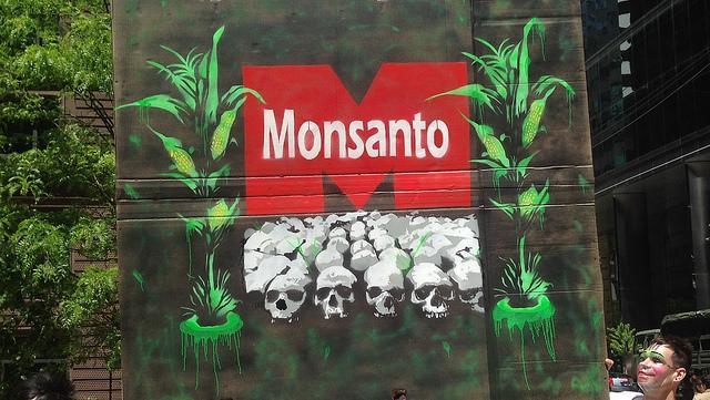 Graffito gegen Monsanto