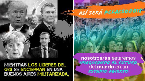 Clacso-Einladung zum Weltforum des Kritischen Denkens: "Während die G20-Führer sich in einem militarisierten Buenos Aires einschließen, werden wir in einem offenen Stadion sein und uns die Zukunft der Welt vorstellen"