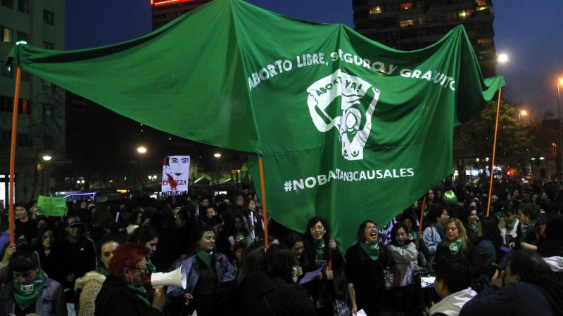 An der Demonstration für die Liberalisierung des Abtreibungsrechts in Chile am 25. Juli nahmen in der Hauptstadt mehr als 50.000 Menschen teil