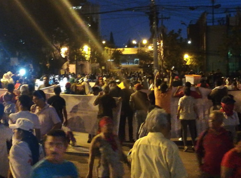 Protest vor der Vertretung der UN in Tegucigalpa, Honduras