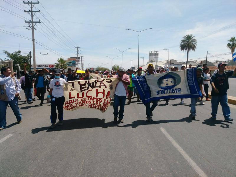 Die Karawane der Migranten startete am 25. März im mexikanischen Tapachula an der Grenze zu Guatemala und erreichte jetzt die US-Grenze