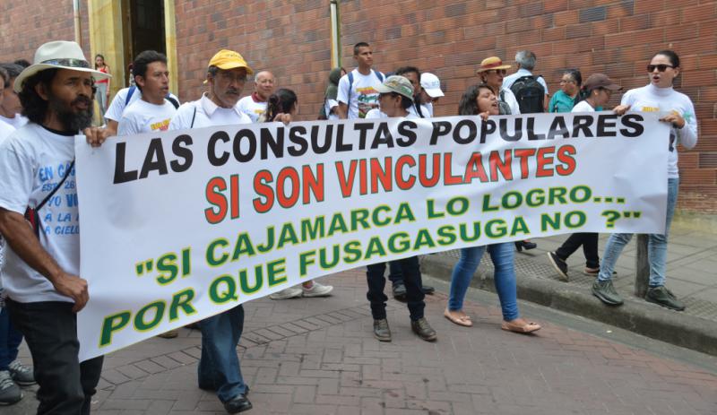 Gemeindemitglieder kämpfen für die Anerkennung ihrer Abstimmung: "Volksbefragungen sind bindend: Wenn Cajamarca es erreicht hat, warum Fusagasugá nicht?"