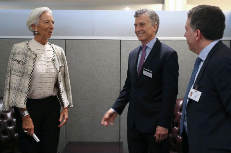 IWF-Chefin Christine Lagarde und der argentinische Präsident Maurcio Macri am Dienstag bei Gesprächen über weitere Finanzhilfen