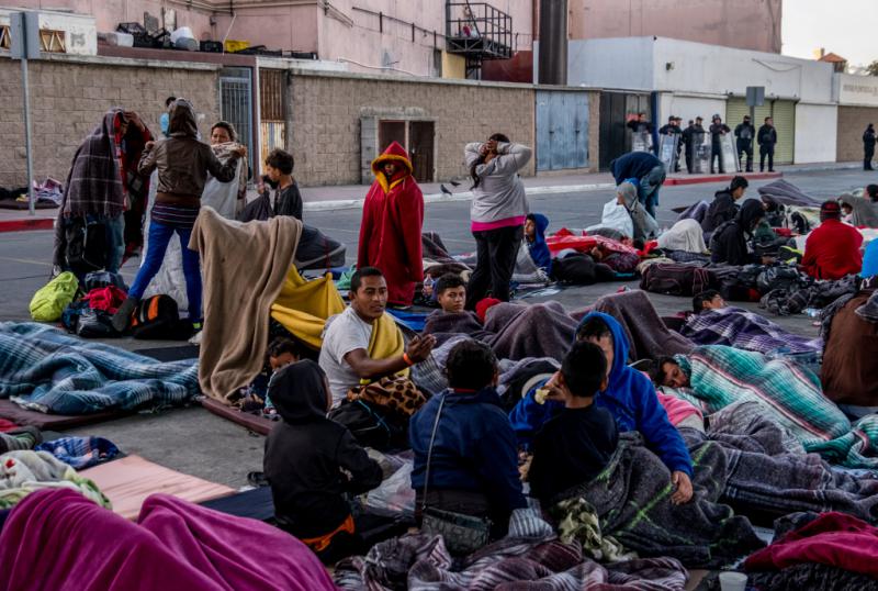 Die Unterkünfte sind überfüllt, viele Geflüchtete kampieren in Tijuana auf der Straße