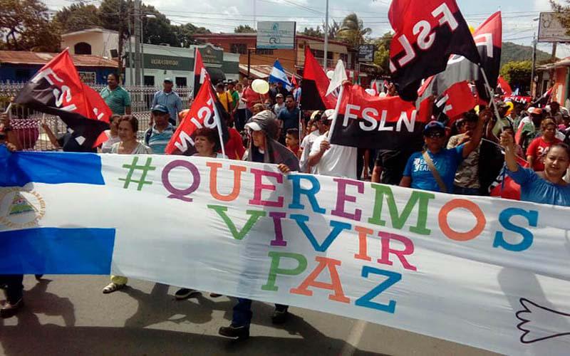 Demonstration von Regierungsanhängern für den Frieden (Masaya, Nicaragua, 11. Juli)