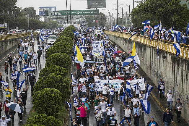 Demonstration der Opposition in Nicaragua Mitte Juli