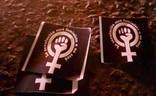 "Die Revolution wird feministisch sein, oder es wird sie nicht geben": Plakate der streikenden Studentinnen von der UBB in Concepción, Chile